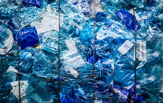 Obraz plastikowych butelek z recyklingu